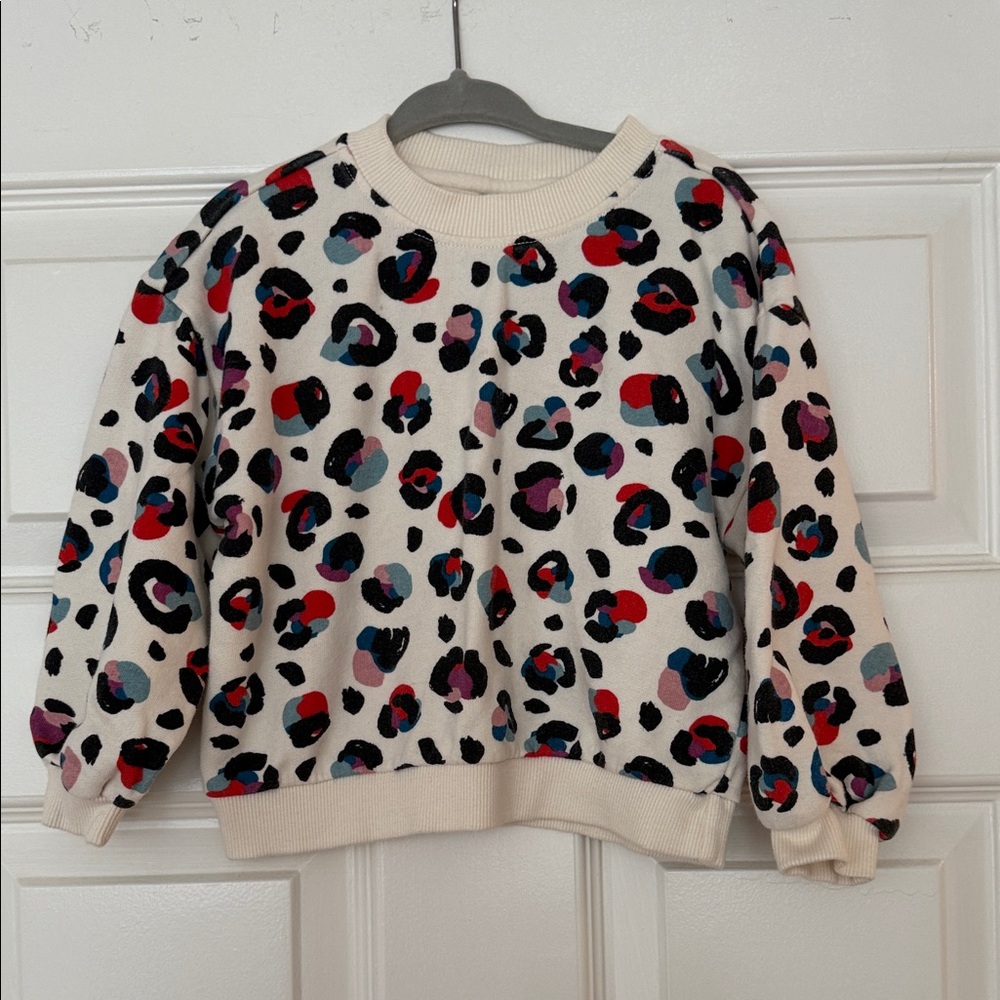 Hanna Andersson Multicolor Leopard Print Sweatshirt